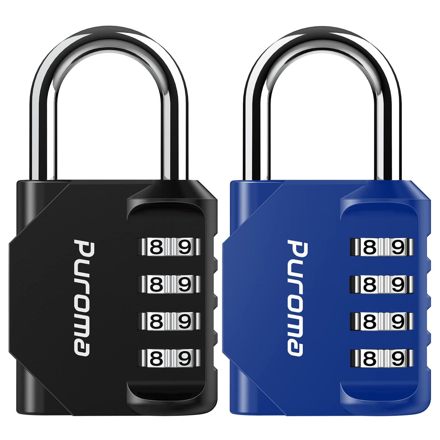 Puroma 4 Pack Combination Lock 4 Digit Locker Lock Outdoor Waterproof Padlock for School Gym Locker, Sports Locker, Fence, Toolbox, Gate, Case, Hasp Storage (Green)