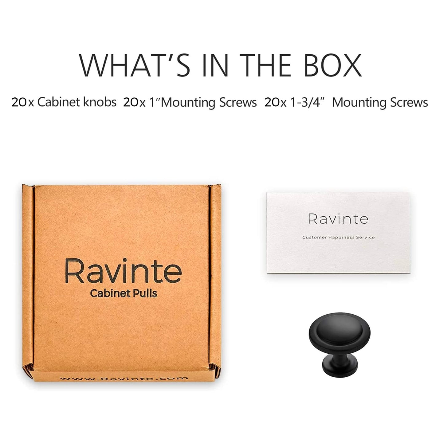 Ravinte 35 Pack 1-1/4 inch Kitchen Cabinet Knobs Drawer Knobs Dresser Knobs Matte Black Zinc Knobs Drawer Pulls Door Knobs Dresser Drawer Handles Knobs for Dresser Drawers