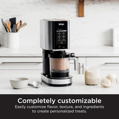 Ninja NC301 CREAMi Ice Cream Maker – 7 Programs, 2 Pint Containers, Lids