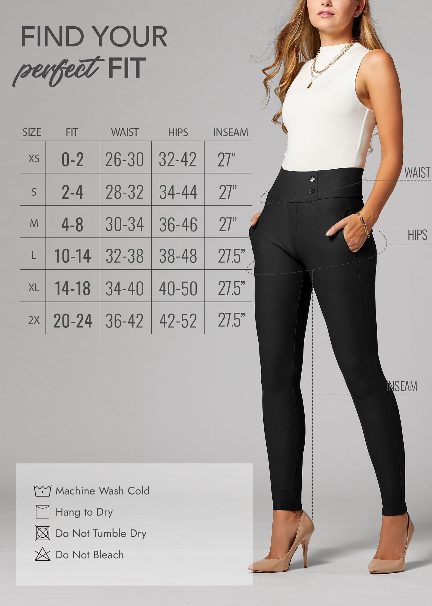 Pantalon habillé Conceited pour femme - Extensible - Contrôle du ventre - Confort toute la journée - Pantalon pour femme en taille standard et grande