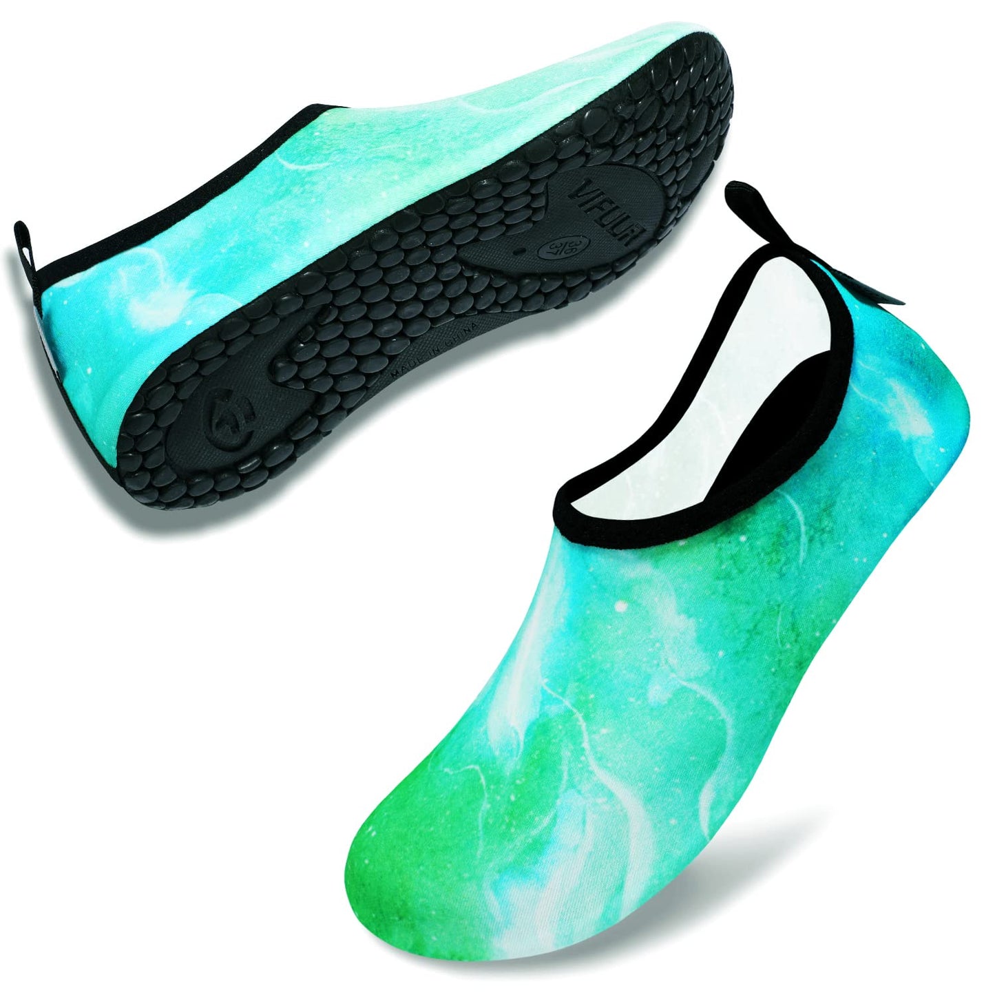 VIFUUR Water Sports Shoes Barefoot Quick-Dry Aqua Yoga Socks Slip-on for Men Women