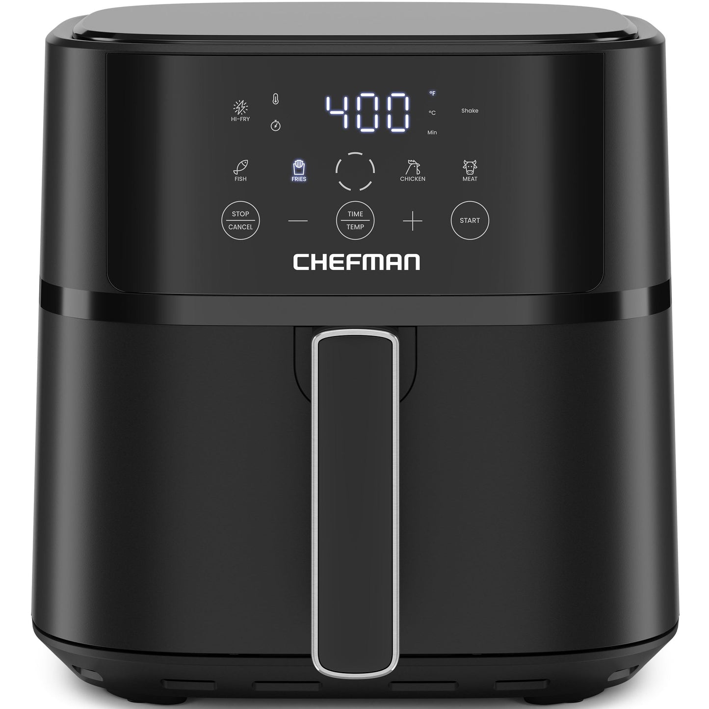 Chefman 6-Quart Air Fryer | Hi-Fry Extra Crisp, Easy-View Window, Touch Controls, 4 Presets, Nonstick Dishwasher-Safe Basket – Black