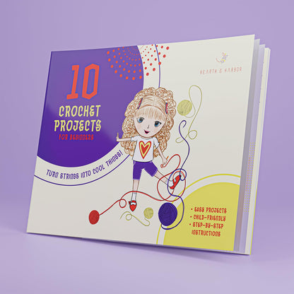 Crochet Kit for Beginners Adults and Kids, Knitting & Crochet Supplies Includes 1500 Yards Assorted Yarn
