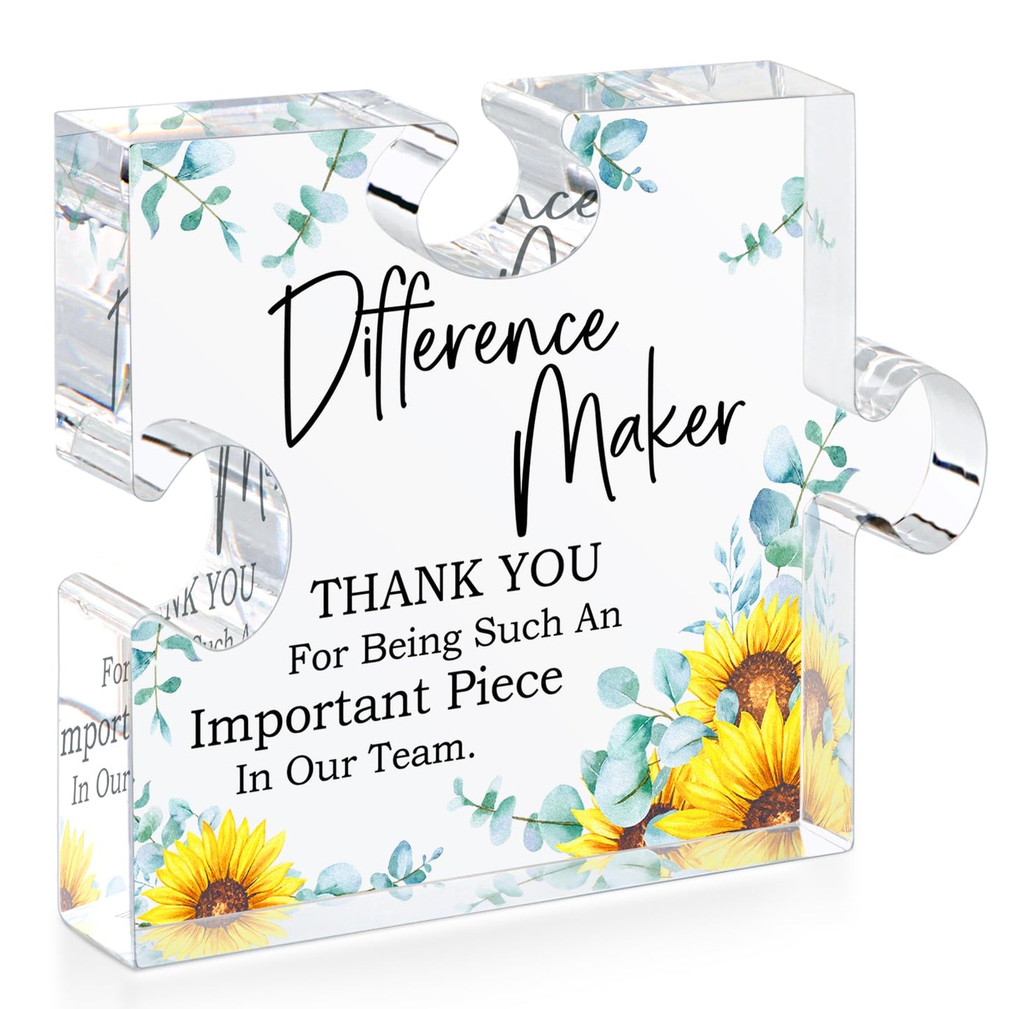 LukieJac Difference Maker Gift for Women Men Thank You Gifts for Mentor Manager - Boss Appreciation Gifts for Coworkers Office Gift Ideas Difference Maker Desk Sign Retirement Gifts Goodbye Presents