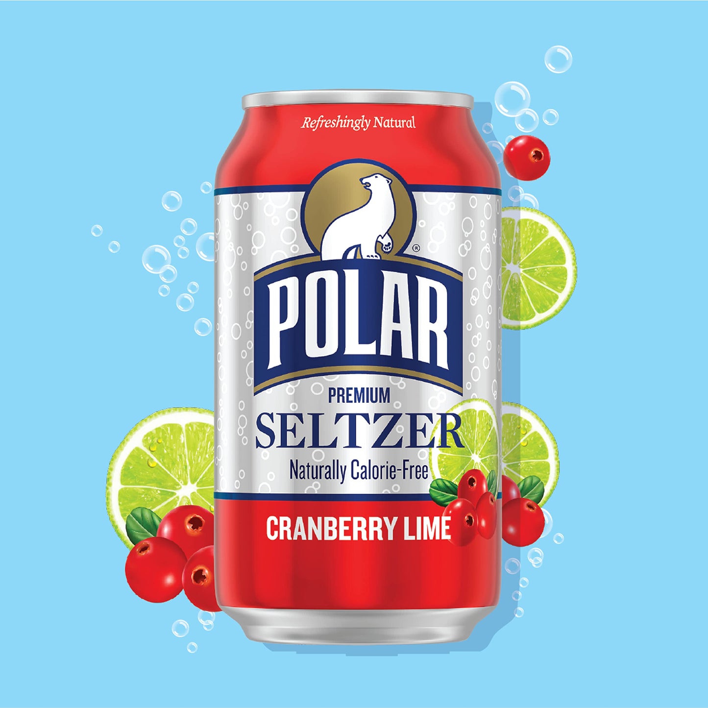 Polar Seltzer Water Original, 12 fl oz cans, 18 pack