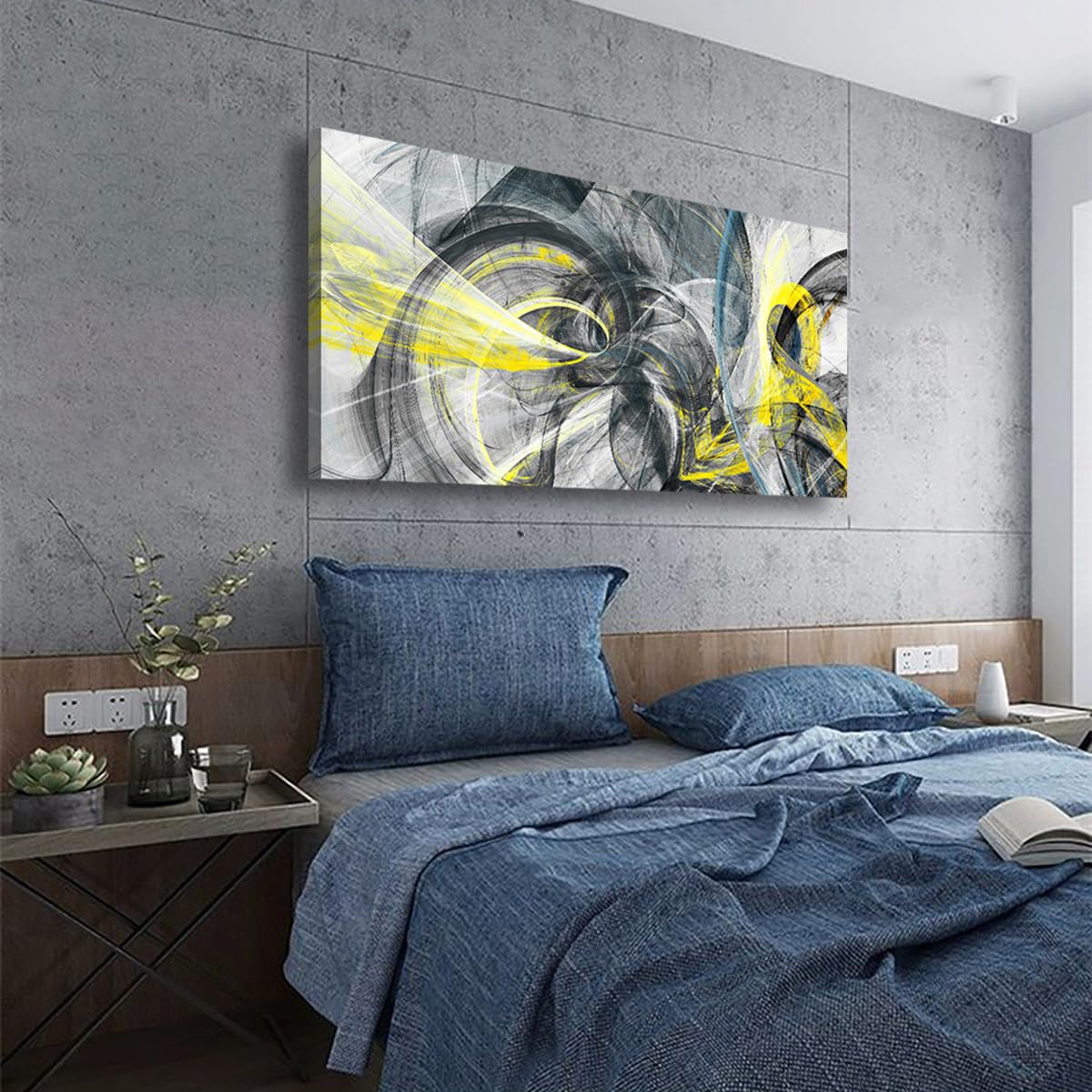 Golden Lotus Pictures Canvas Wall Art for Living room Office Bedroom Wall Decor,Flowers Wall Art Print Paintings Modern Abstract Oil Painting Artwork Waterproof Ready to Hang-20x40inch