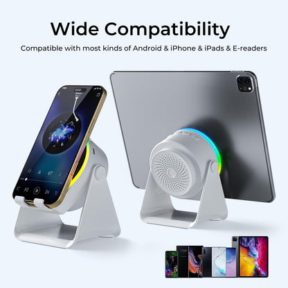 Dohelly Wireless Induction Speaker with Phone Stand & RGB Light, No Bluetooth Needed