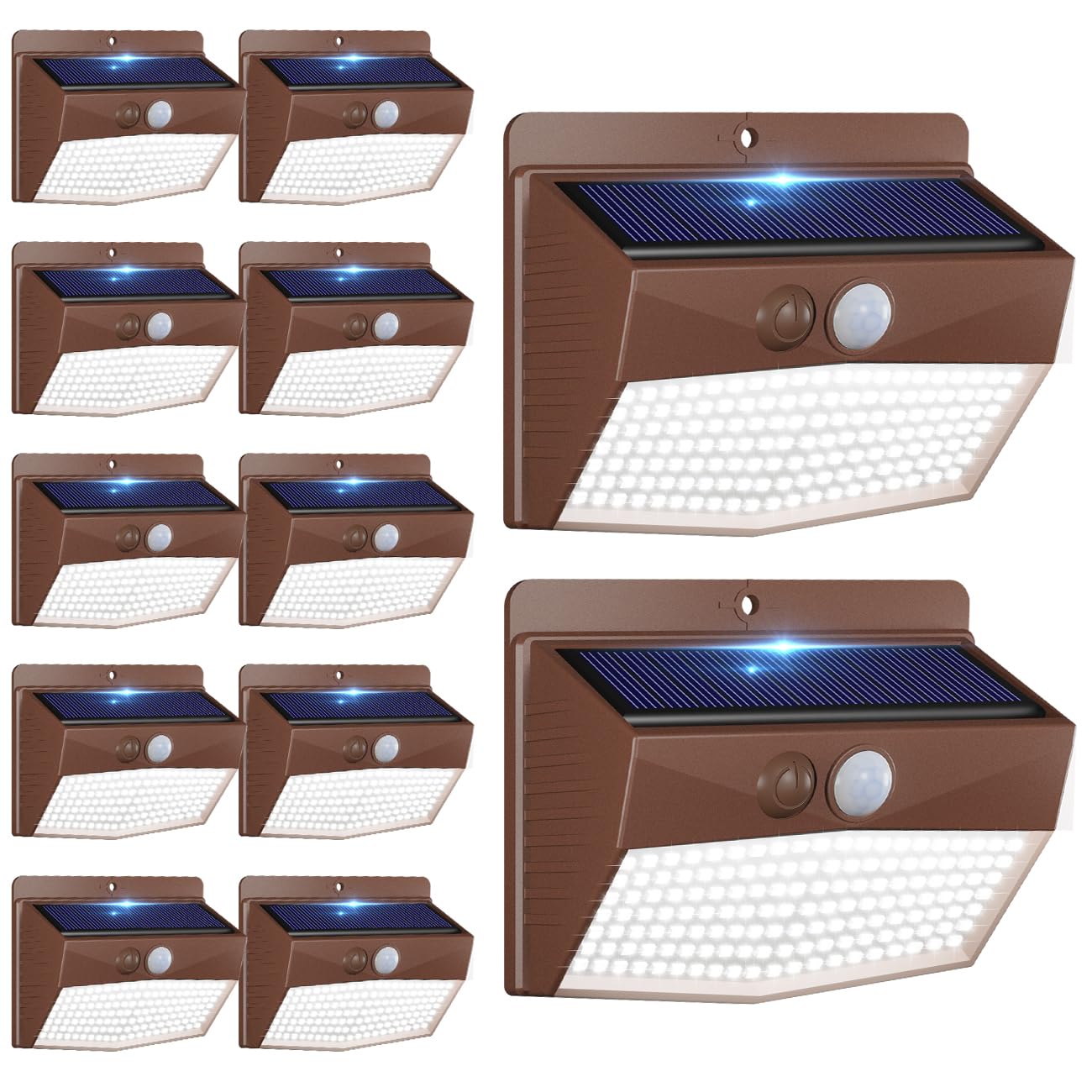 2-Pack Solar Security Lights – Motion Sensor, Waterproof