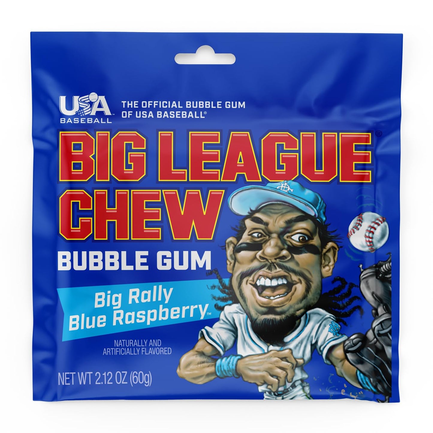 Big League Chew Outta Here Original Bubble Gum – klassischer Ballpark-Geschmack | Perfekt für Baseballspiele, Teams, Imbissbuden, Partys und mehr | Packung mit 12 Beuteln (je 2,12 oz)