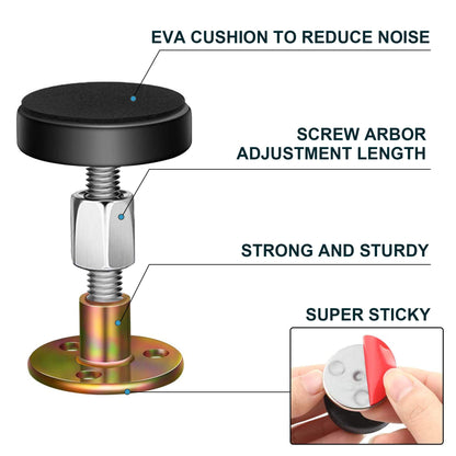 Krisler Adjustable Bed Frame Anti-Shake Tool – 4-Pack Threaded Headboard Stoppers (27–114mm)