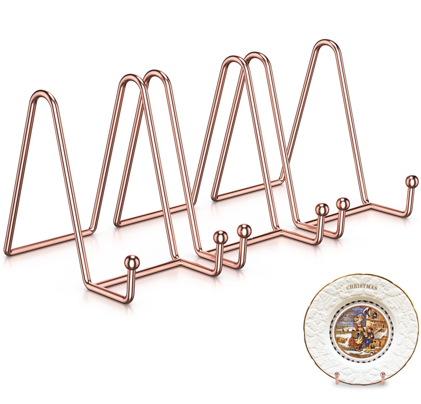 Livelab Tellerständer zur Präsentation, 3er-Pack, 15,2 cm Bilderständer, schwarze Eisenstaffelei, dekorativer Tellerhalter, Präsentationsständer, Metall-Bilderrahmenständer für Bilder, dekorative Schalen, Bücher, Tischkunst 