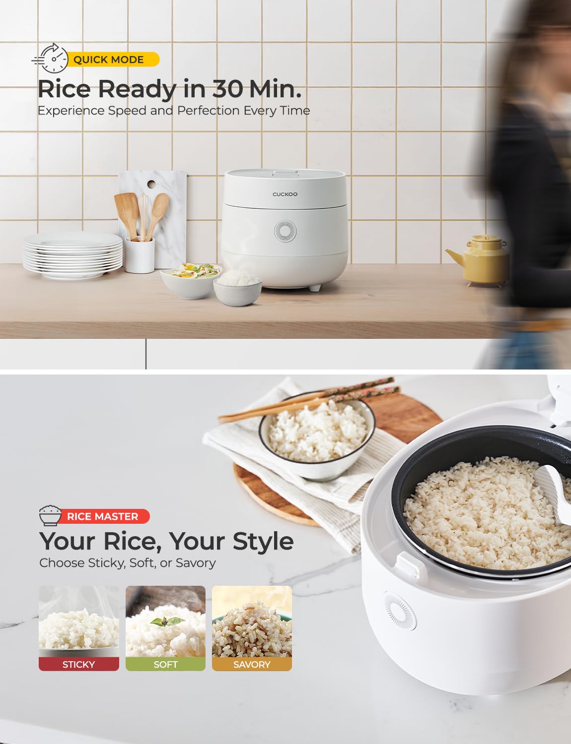 Rice Cooker 6 Cup Uncooked / 12 Cup Cooked, Fuzzy Logic, Delay Timer, Keep Warm, Steamer, Non-Stick Pot, Gray (CR-0675FG) – Gently Used