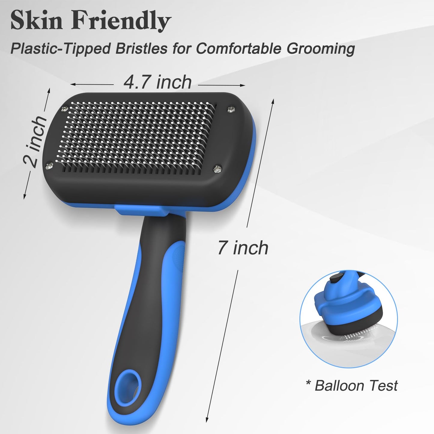 Swihauk Self Cleaning Slicker Brush - Skin Friendly for Dogs & Cats, Deshedding Grooming Tool for Shedding Hair, Puppy Brush for Haired Pets