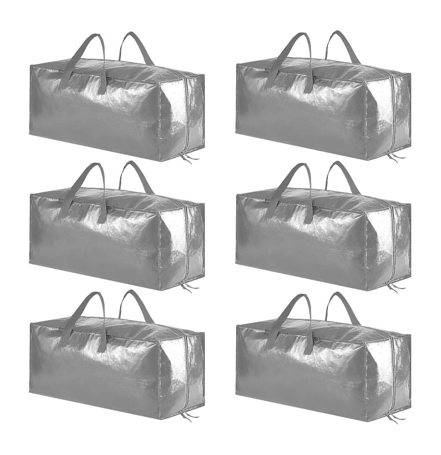 Sacs de déménagement robustes SpaceAid, sacs de rangement extra larges avec sangles de sac à dos, poignées et fermetures à glissière solides, alternative aux cartons de déménagement, fournitures d'emballage et de déménagement, noir (lot de 10) 