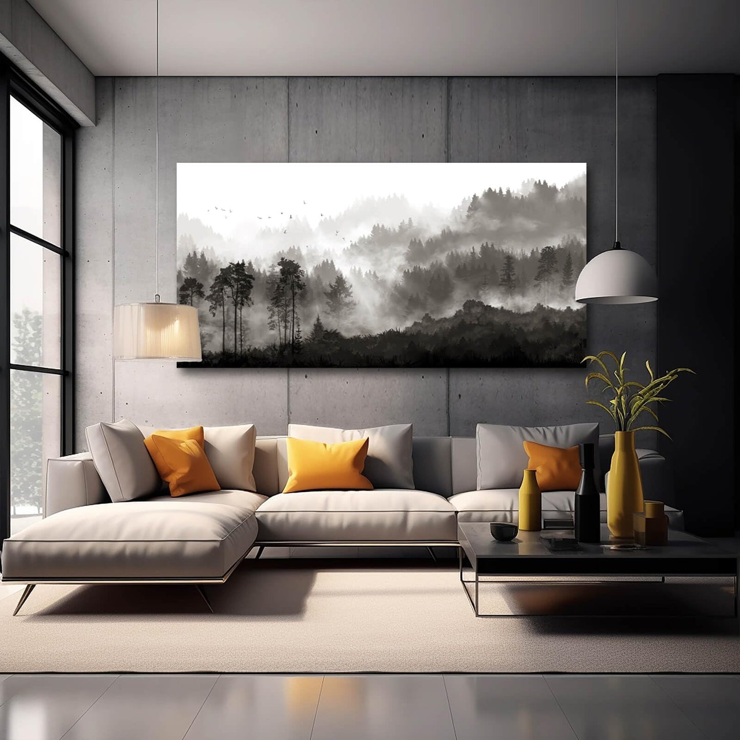 YJYart Abstrakte Wandkunst, Grün und Gold, handgemalt, Ölgemälde, Blüte, botanisch, großes Bild für Wohnzimmer, Schlafzimmer, Küche, Büro, 76,2 x 152,4 cm 