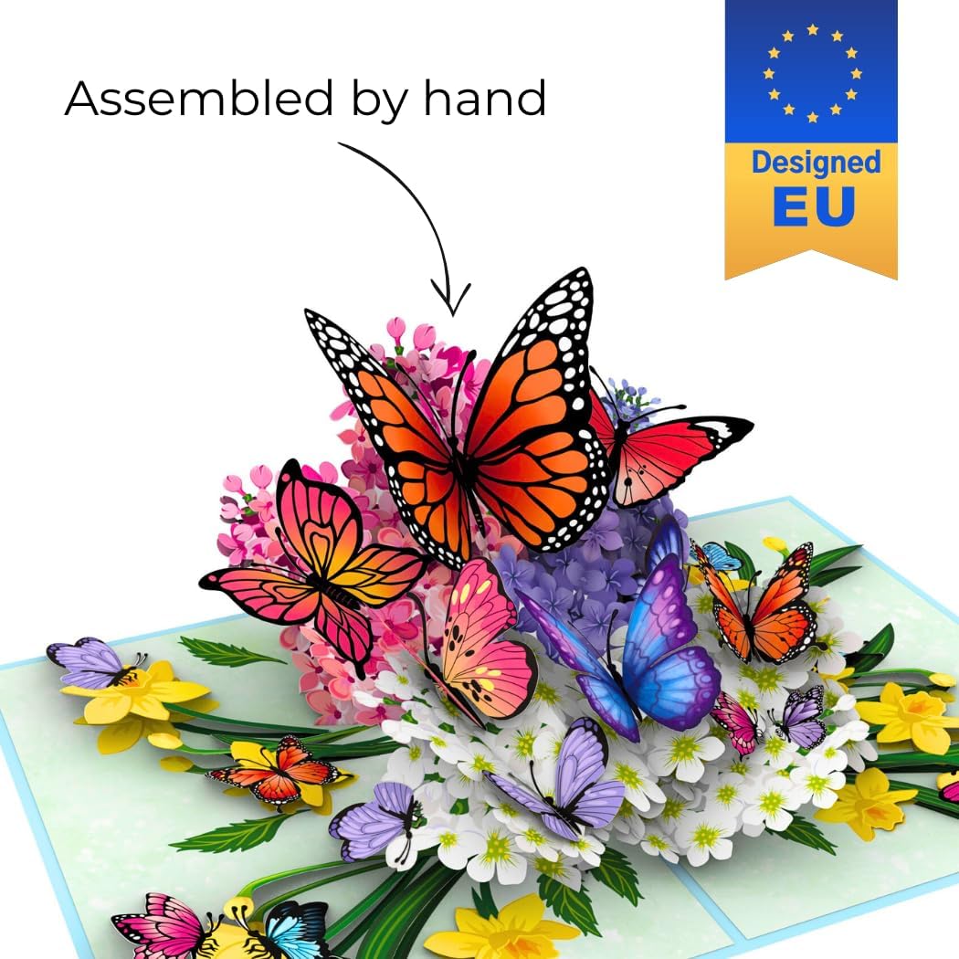 Hartensteler® Butterflies in Nature Pop Up Card - 3D Butterfly Card.