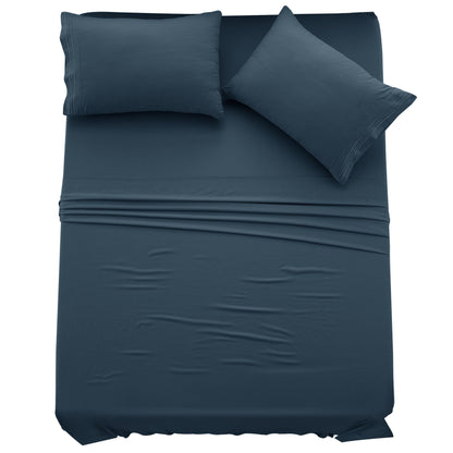 LUX Décor 6-Piece Sheet Set – Soft Microfiber Bedding with Deep Pocket Fitted Sheet & 4 Pillowcases (Paisley)