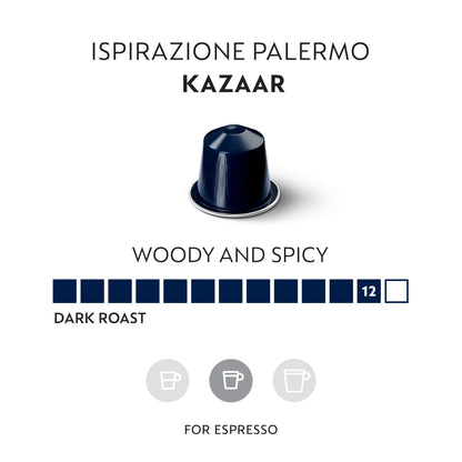 Nespresso Inspired Ispirazione Espresso Set (50 Capsules – Compatible with Original Line