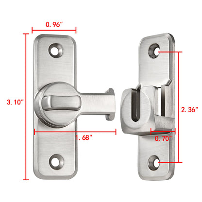 Enhanced Security Flip Latch Lock, Heavy-Duty Sliding & Swing Door Latch