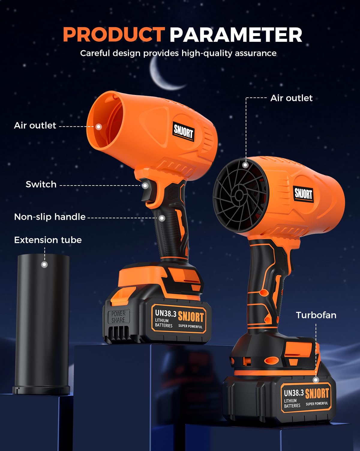 Leaf Blower Cordless with Battery and Charger,980,000 RPM,Extended Nozzle,Lightweight Handheld Design,Blower for Patio, Lawn, Yard, Deck Cleaning（Reddish Orange）