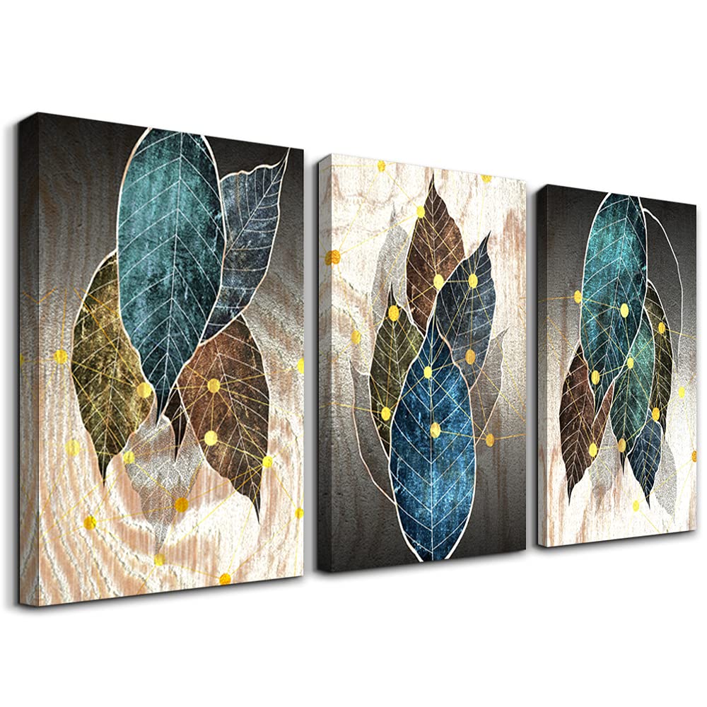 Canvas Wall Art For Living Room Bathroom Wall Decor For Bedroom Kitchen Artwork Canvas Prints Leaves Plant Painting 16" X 24" 3 Pieces Framed Modern Office Home Decorations Farmhouse Family Pictures