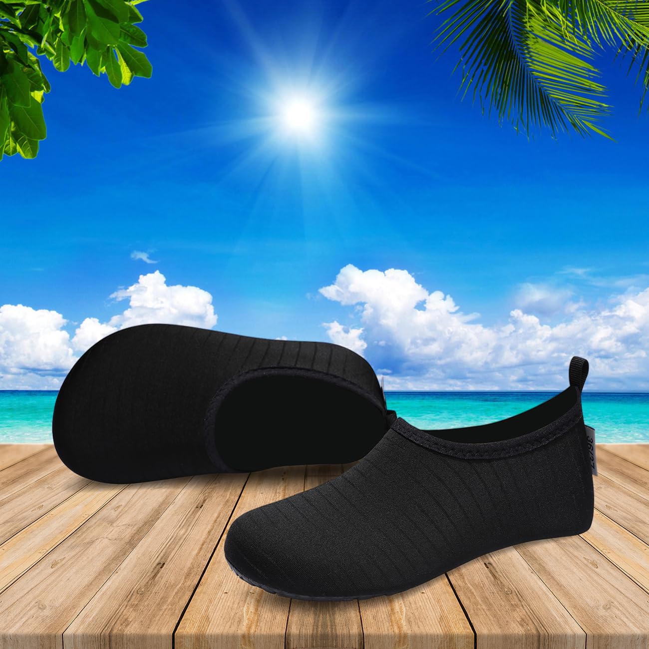 VIFUUR Wassersportschuhe Barfuß Schnelltrocknende Aqua-Yoga-Socken Slip-on für Männer Frauen