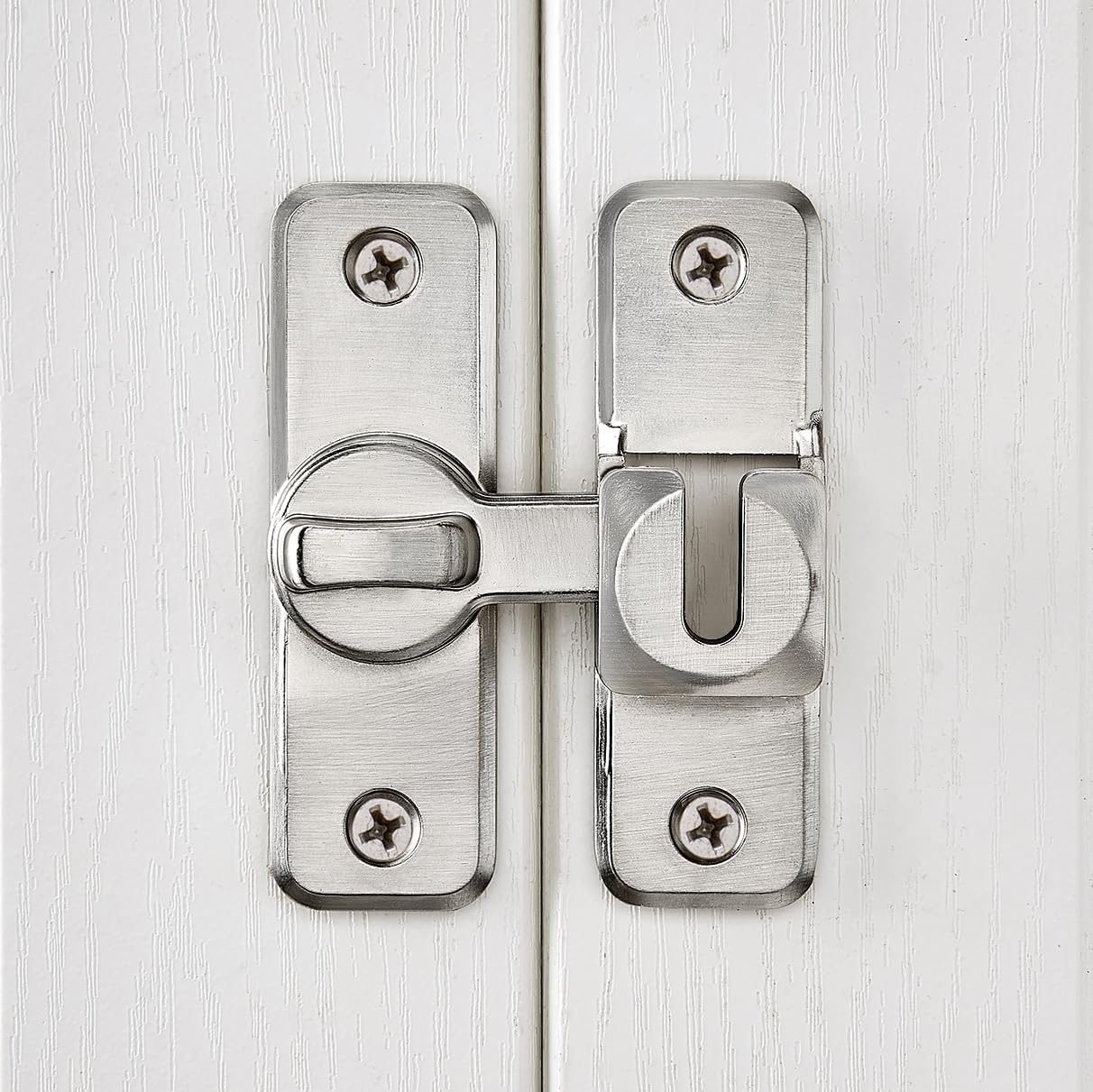 Enhanced Security Flip Latch Lock, Heavy-Duty Sliding & Swing Door Latch