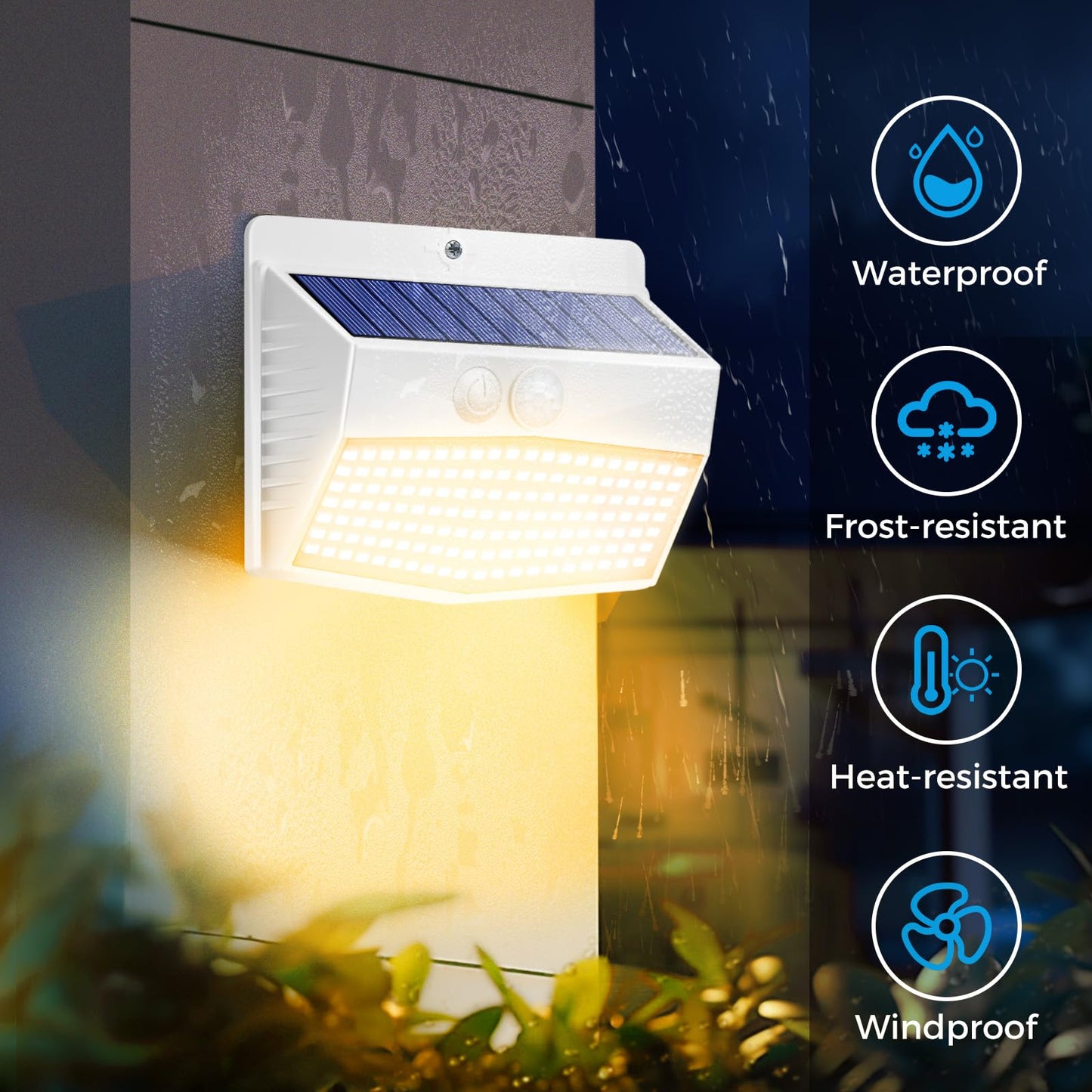 2-Pack Solar Security Lights – Motion Sensor, Waterproof