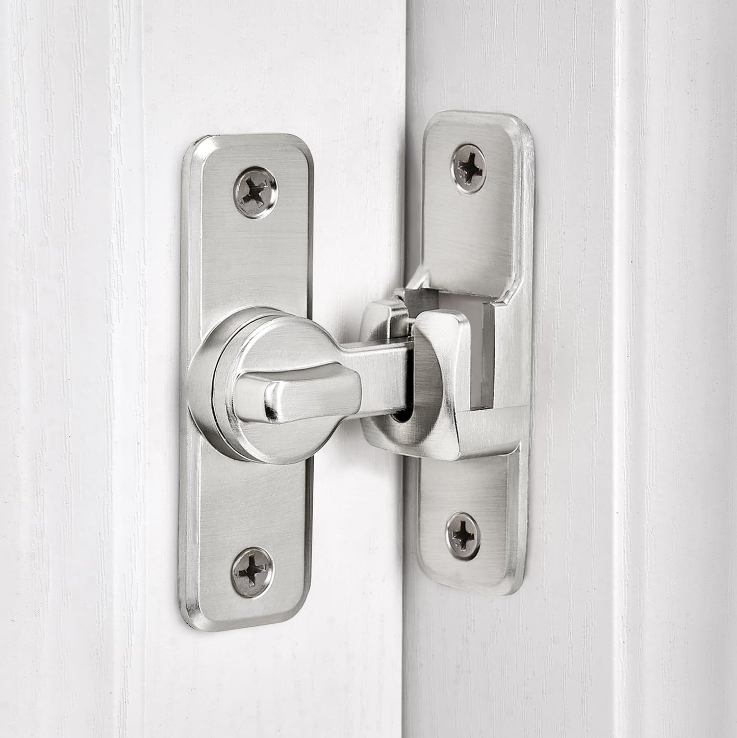 Enhanced Security Flip Latch Lock, Heavy-Duty Sliding & Swing Door Latch