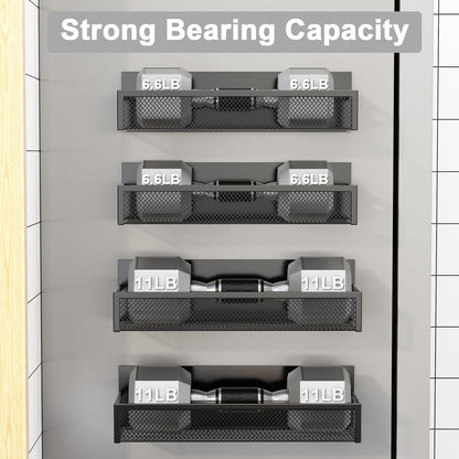 Magnetic Spice Rack for Refrigerator, 6 Pack Magnetic Shelf, Fridge Magnet Organizer with Moveable 12 Hooks, Magnetic Fridge Shelf for Kitchen Organization and Storage (6 Pack)