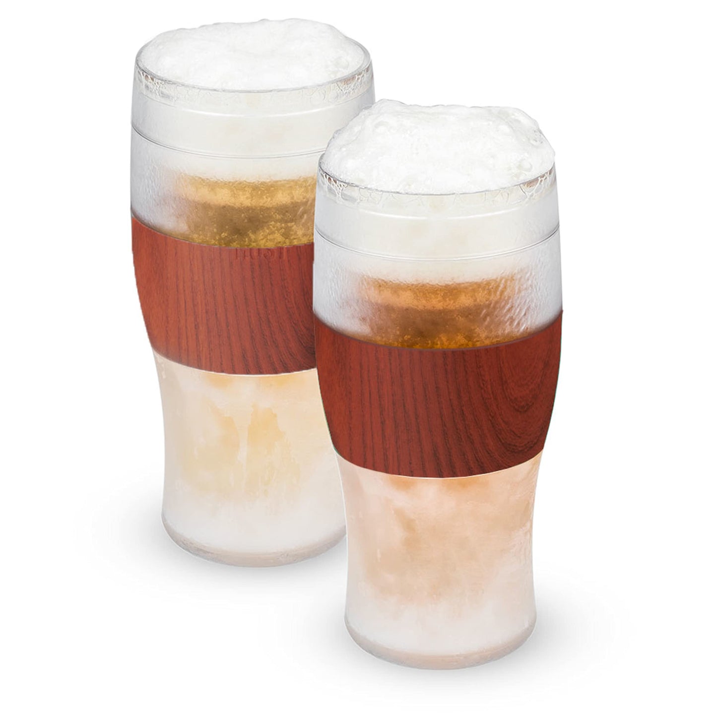 Host Freeze, Frozen Mugs, Freezable Pint Set, Beer Keep Your Drinks Cold, Double Walled Insulated Glasses, Tumbler for Iced Coffee, 16oz, Set of 2, Black