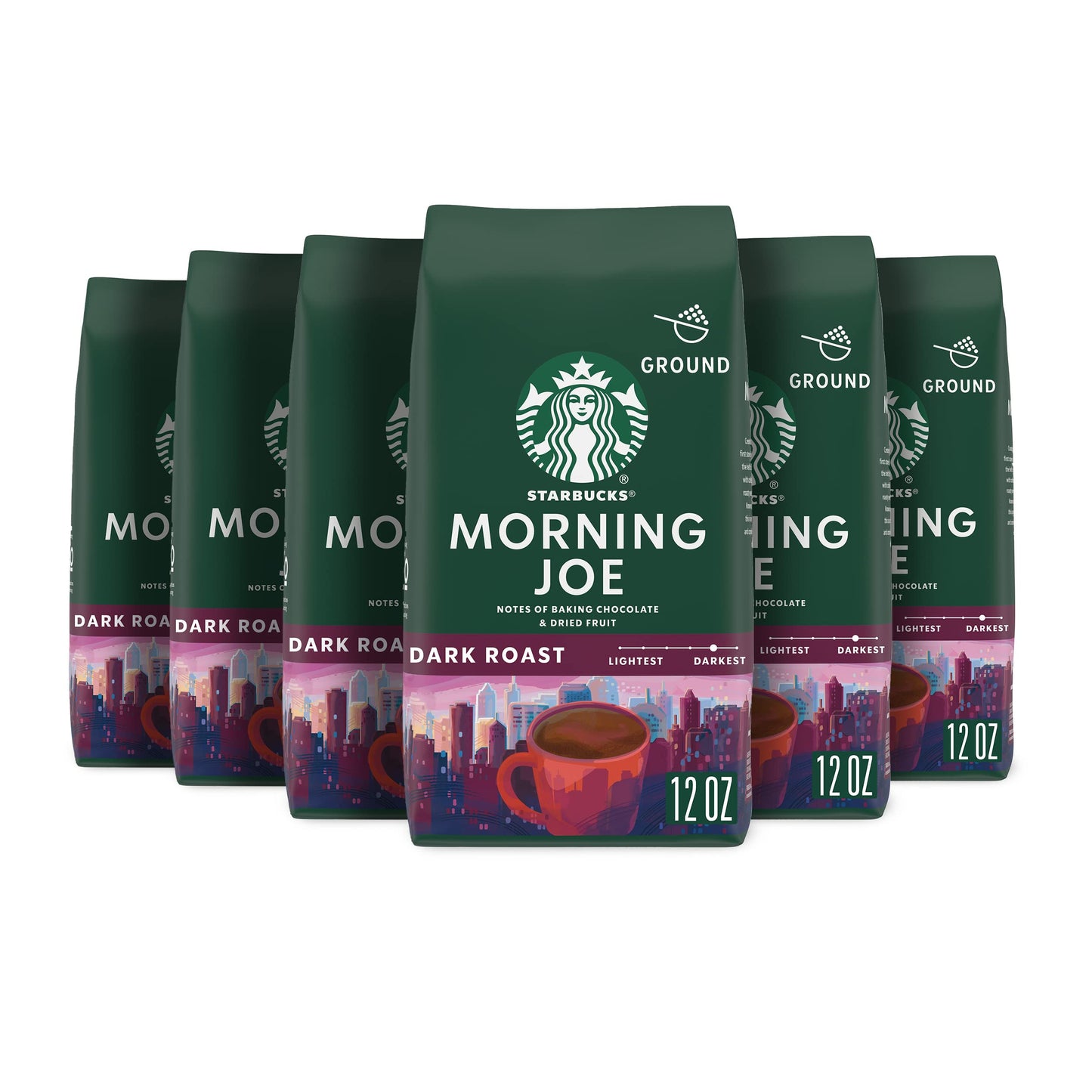 Café moulu Starbucks, café torréfié foncé, torréfaction française, 100 % arabica, 1 sac (28 oz) 