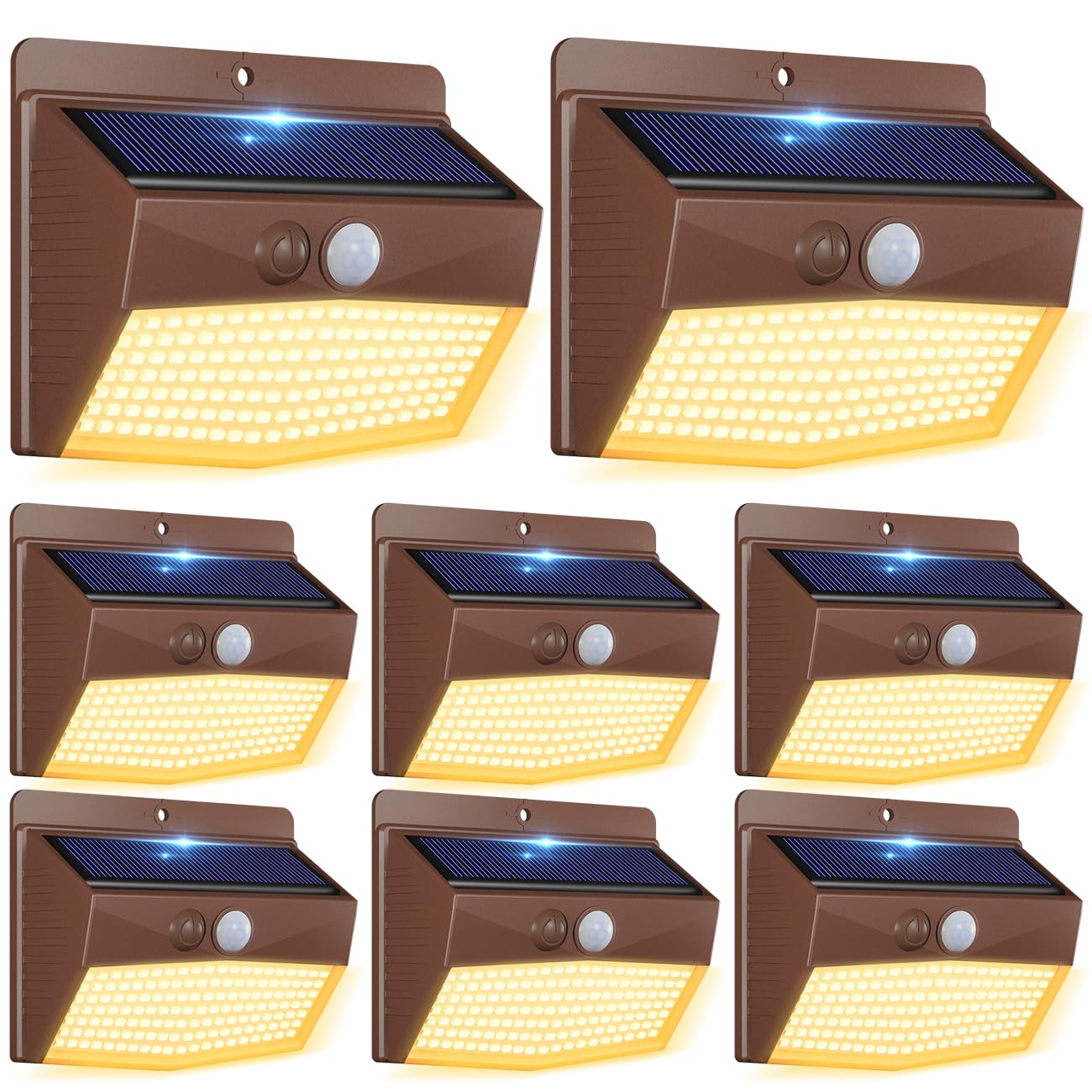 2-Pack Solar Security Lights – Motion Sensor, Waterproof