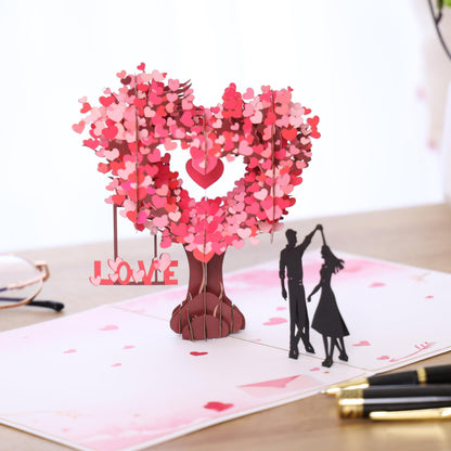 Pop Up Anniversary Card, 3D Cards 6x8 inch