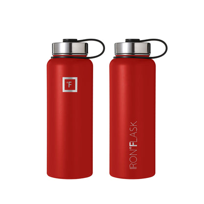 IRON °FLASK 32 oz Stainless Steel Water Bottle – Vacuum Insulated, Leak-Proof, BPA-Free, with 3 Lids (Straw Included)
