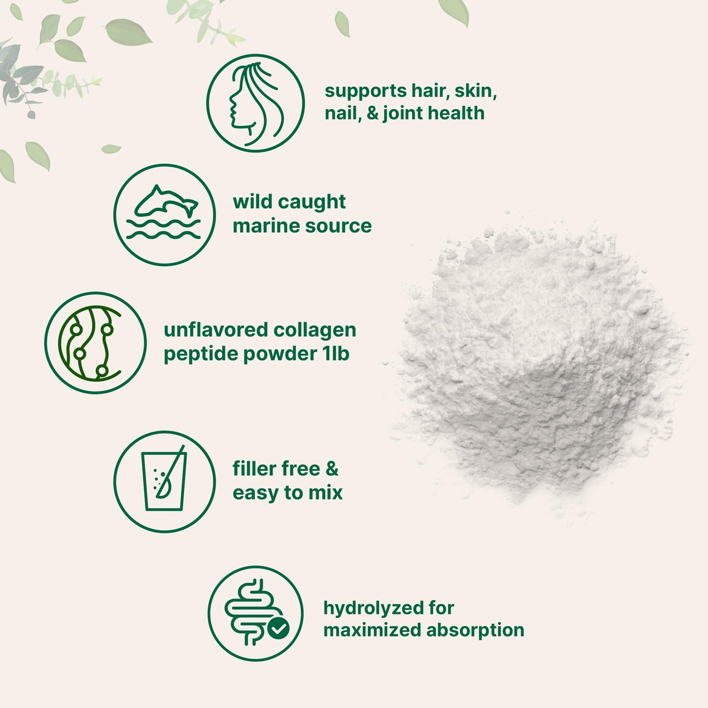 Multi Collagen Protein Powder, 2lbs – Hydrolyzed Collagen Peptides | Type I,II,III,V,X with Biotin 10000mcg, Hyaluronic Acid, Vitamin C – Unflavored – Keto & Paleo Friendly, Easy Dissolve, Non-GMO