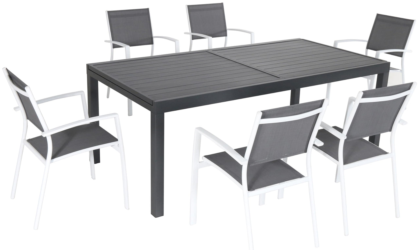 Hanover Naples 11-Piece Patio Dining Set with Rust Resistant Aluminum 40" x 118" Expanding Rectangular Dining Table w/ 10 High-Back Stackable Sling Chairs, Weather-Resistant Outdoor Dining Set for 10