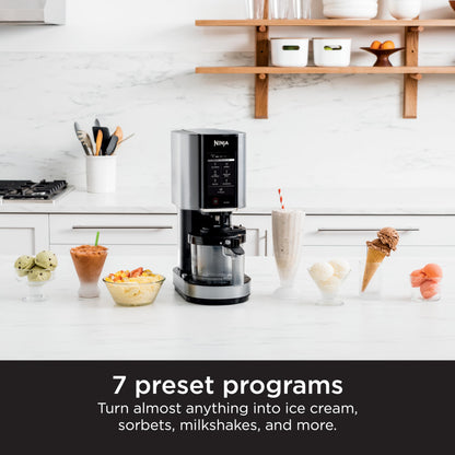 Ninja NC301 CREAMi Ice Cream Maker – 7 Programs, 2 Pint Containers, Lids