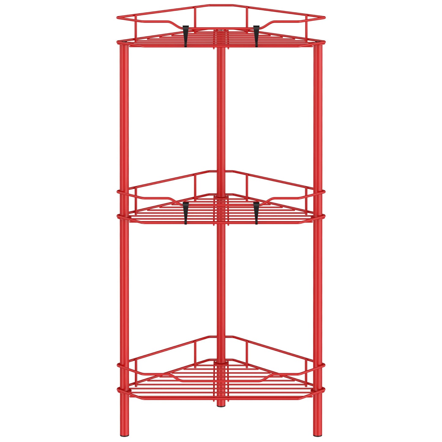 4 Tier Floor Standing Corner Shower Caddy Organizer Shelf with Hooks