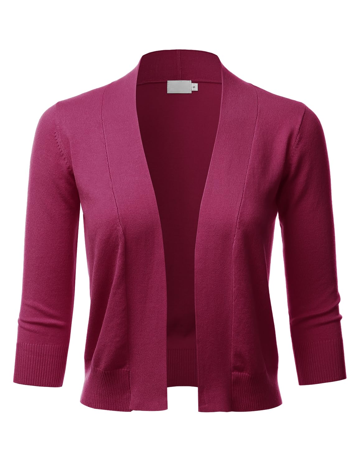 LALABEE Cardigan boléro court classique à manches 3/4 pour femme ouvert sur le devant pour robes (S~XXL)