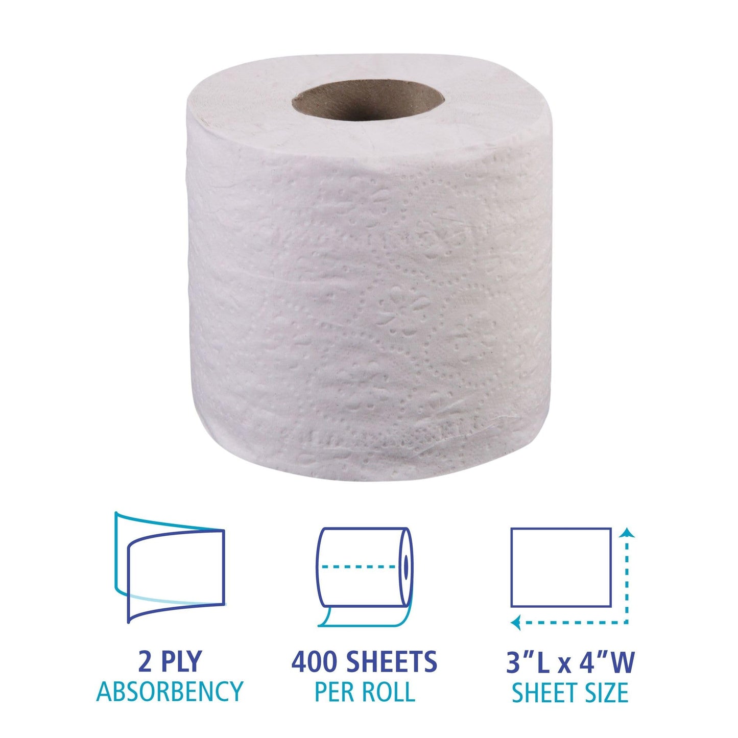 Boardwalk B6144 2-Ply Septic Safe Toilet Tissue - White (96/Carton)