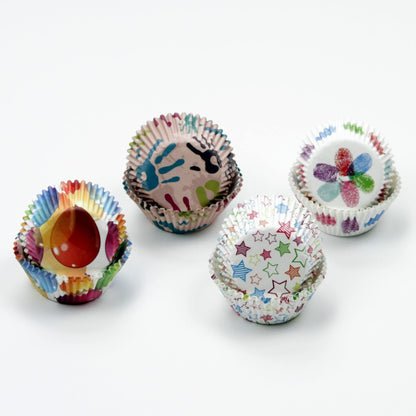 Chef Craft Paper Patterned Valentine's Cupcake Liner Set, 100 Count, Red/Pink