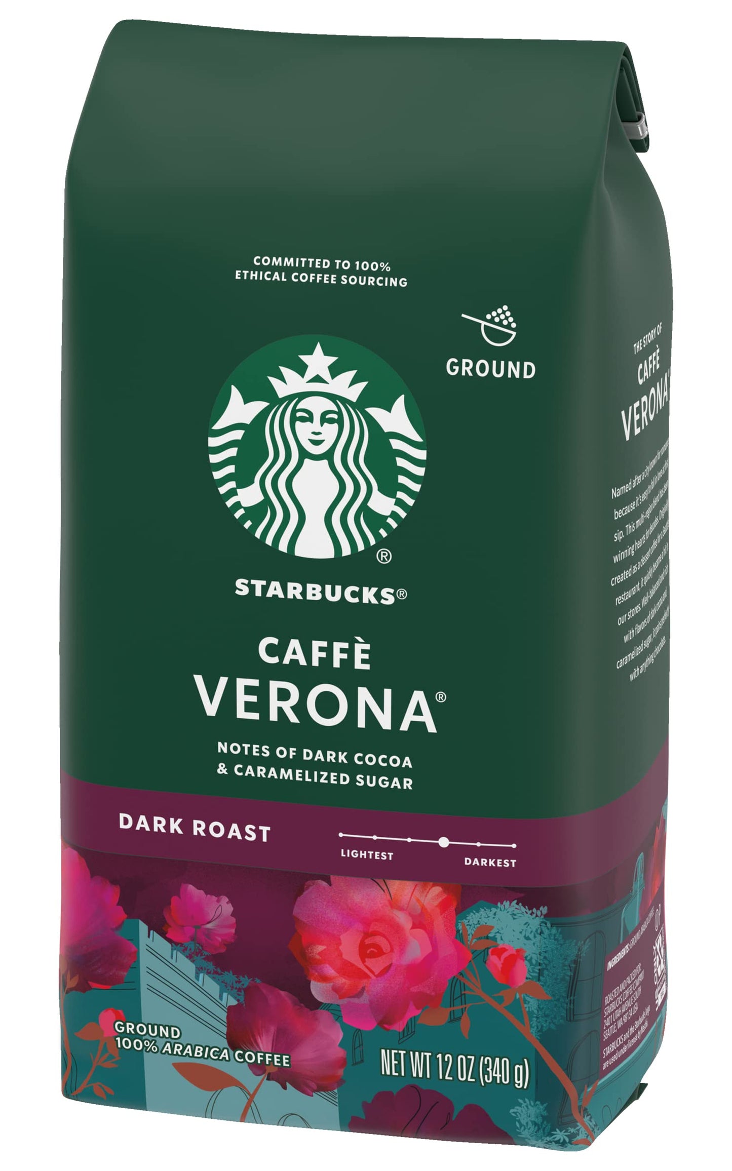 Starbucks Ground Coffee, Dark Roast Coffee, French Roast, 100% Arabica, 1 bag (28 oz)