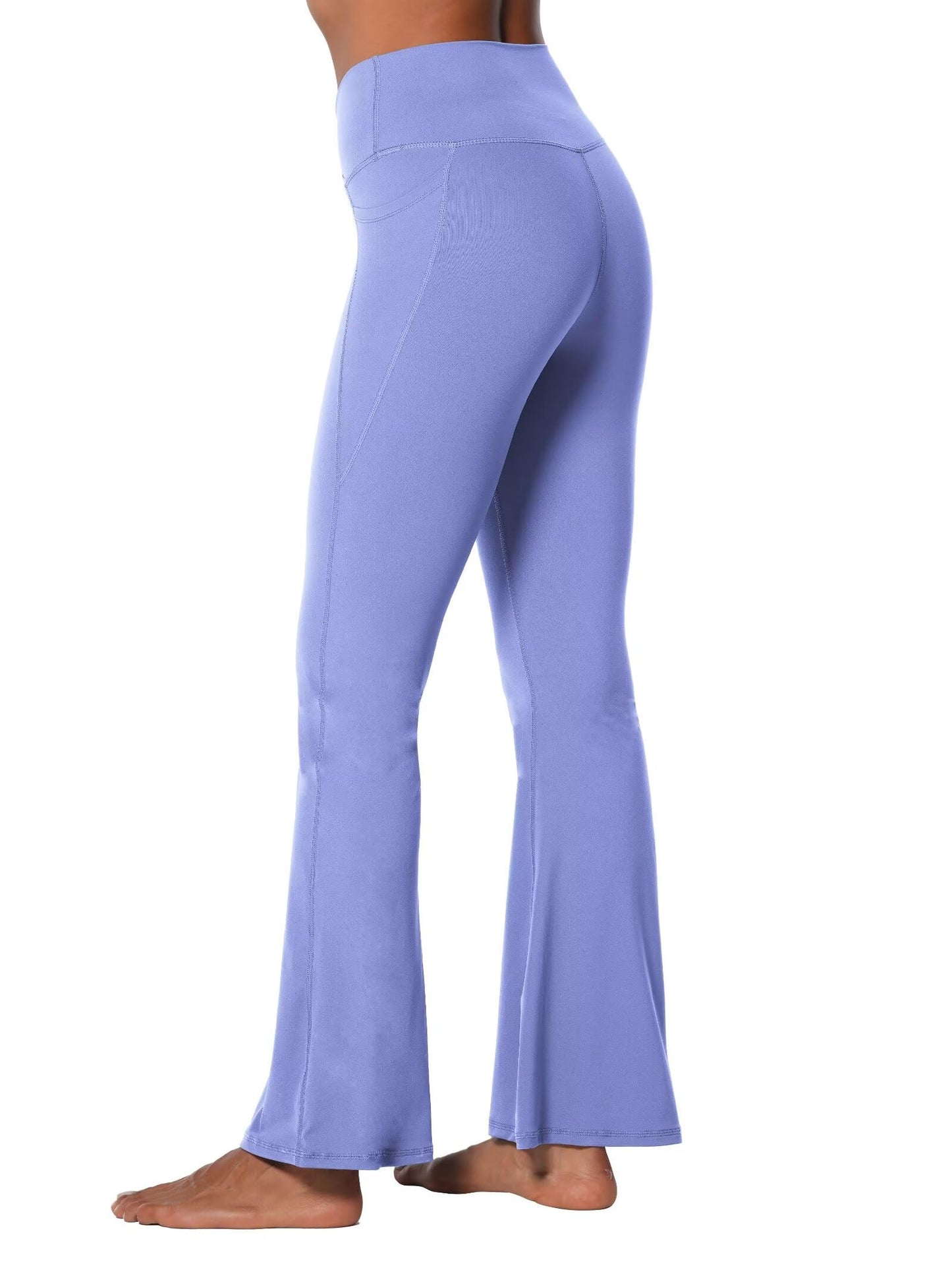 Legging évasé Sunzel pour femme avec poches, pantalon de yoga croisé avec contrôle du ventre, taille haute et jambe large