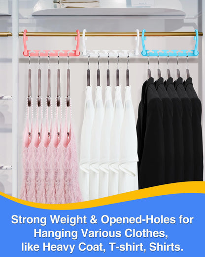 AMKUFO Space-Saving Hangers – 12-Pack Closet Organizer Set for Dorms & Small Spaces