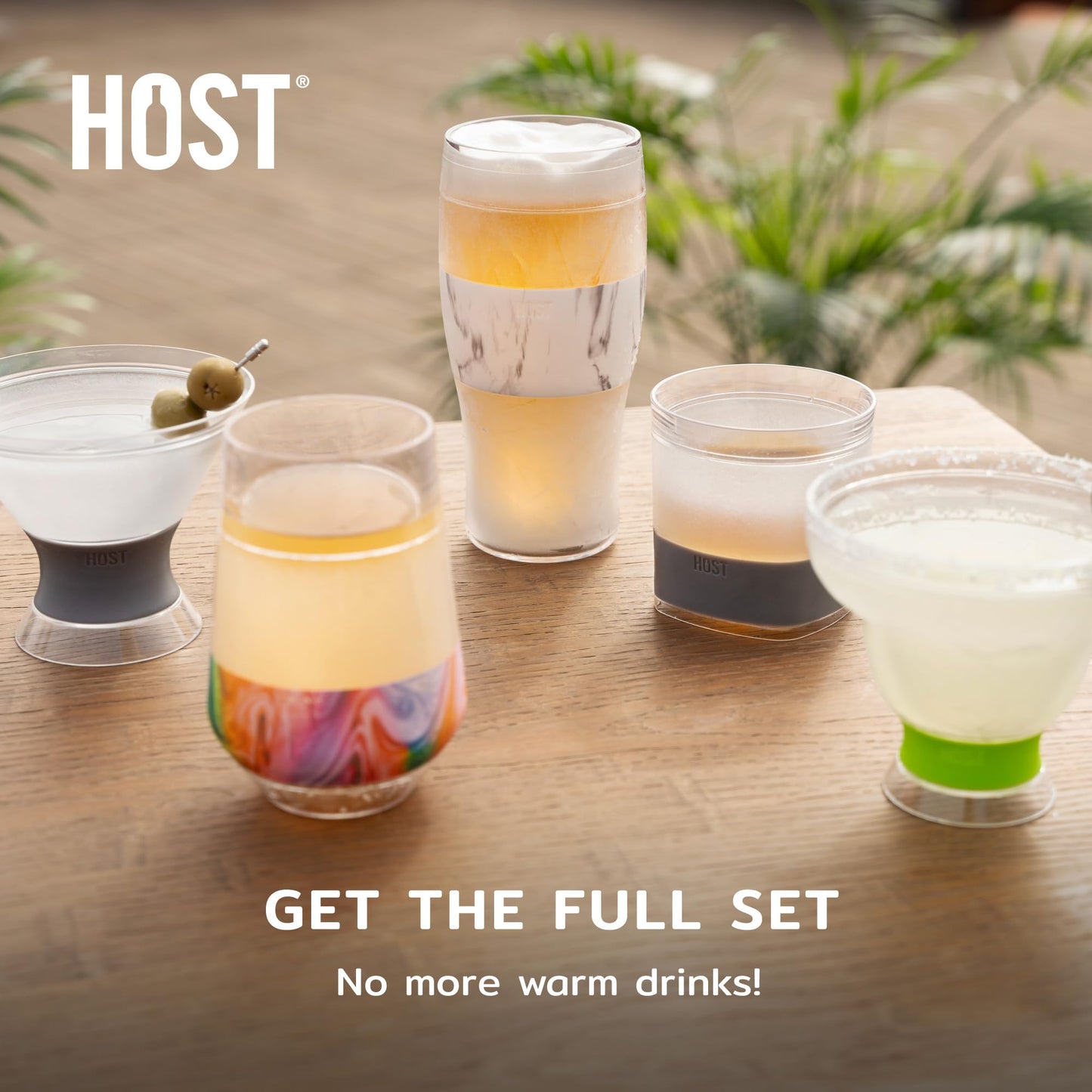 Host Freeze, Tasses congelées, Ensemble de pintes congelables, Bière Gardez vos boissons au frais, Verres isolés à double paroi, Gobelet pour café glacé, 16 oz, Lot de 2, Noir 