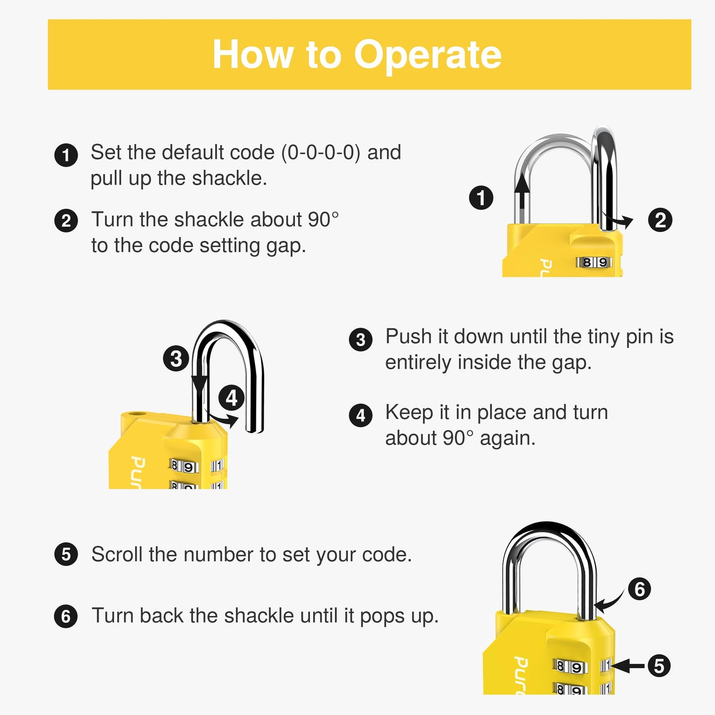 Puroma 4 Pack Combination Lock 4 Digit Locker Lock Outdoor Waterproof Padlock for School Gym Locker, Sports Locker, Fence, Toolbox, Gate, Case, Hasp Storage (Green)