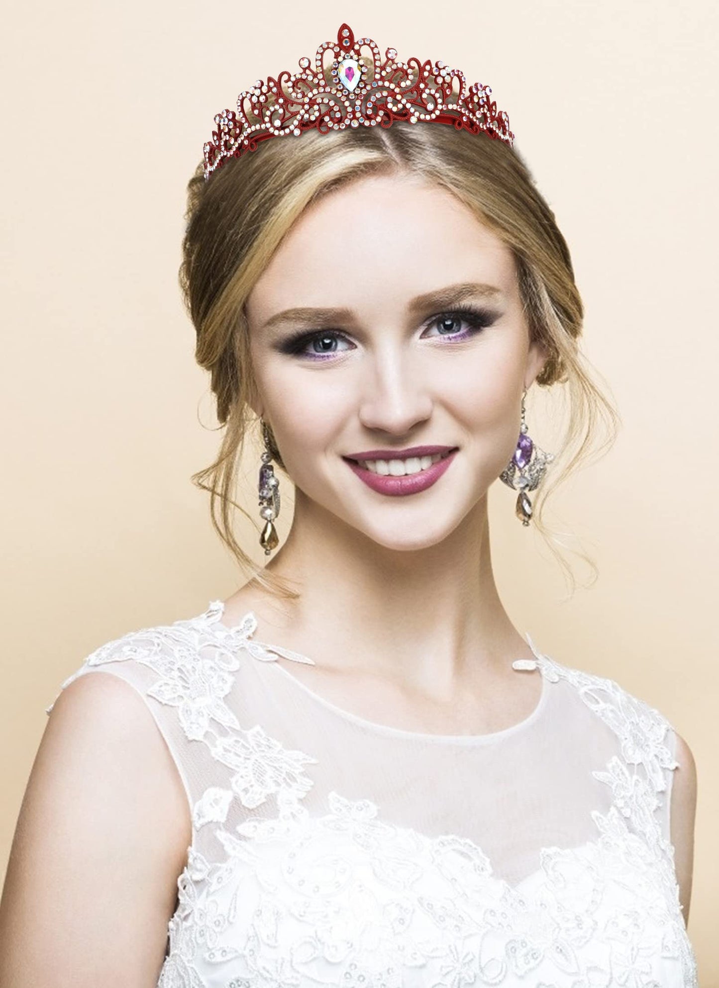 COCIDE Tiara Crystal Crowns Princess Rhinestone Crown with Combs Bride Headbands Bridal Wedding Prom Birthday Party Hair Accessories Jewelry for Women Girls (Silver)
