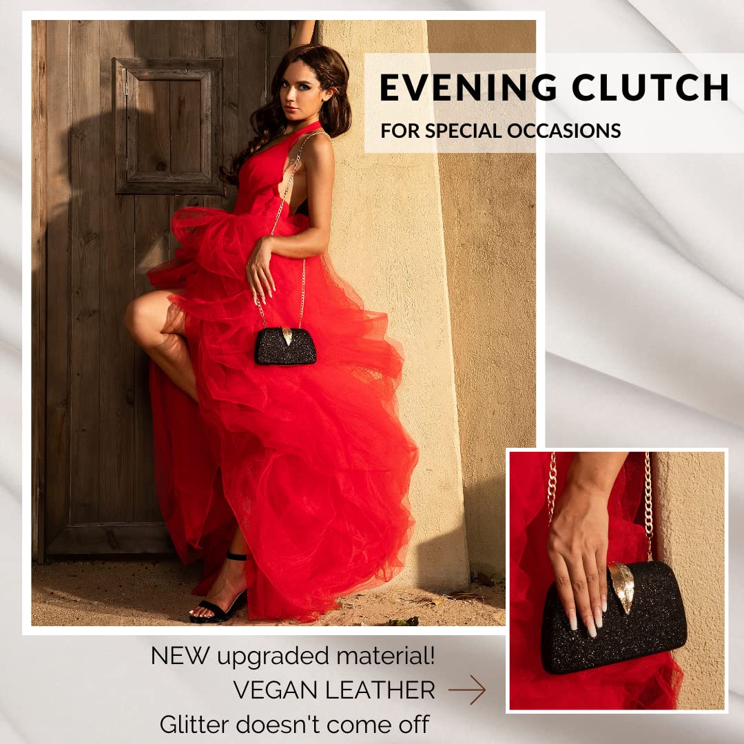 Before & Ever Evening Bag - Small Clutch Purses for Women Wedding - Women's Evening Handbags Formal Crossbody Evening Clutch