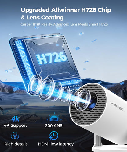 HY300PRO Mini Smart Projector | WiFi & Bluetooth | 4K Support | Android 14